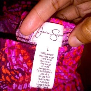 Jessica Simpson maxi dress in women size L, color multicolored.